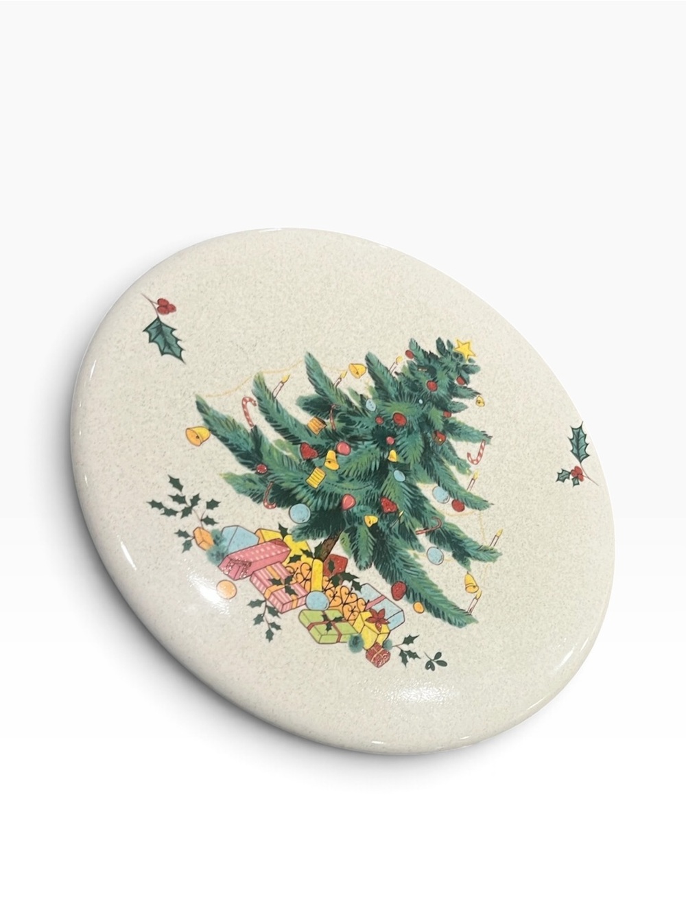 Mikasa Cheese Cracker Board FESTIVE SEASON 10-5/8" Christmas Tree Made In Japan - Picture 5 of 8